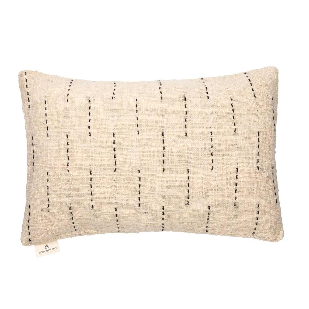 originalhome Cushion Waste Cotton Dotted Black (60×40)