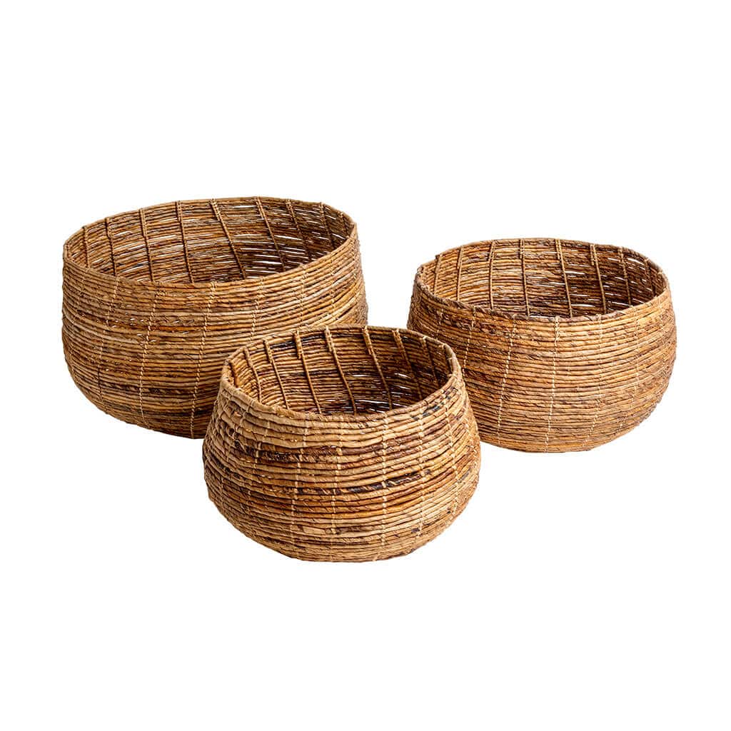 originalhome Abaca Floor Basket Lurik – S/3
