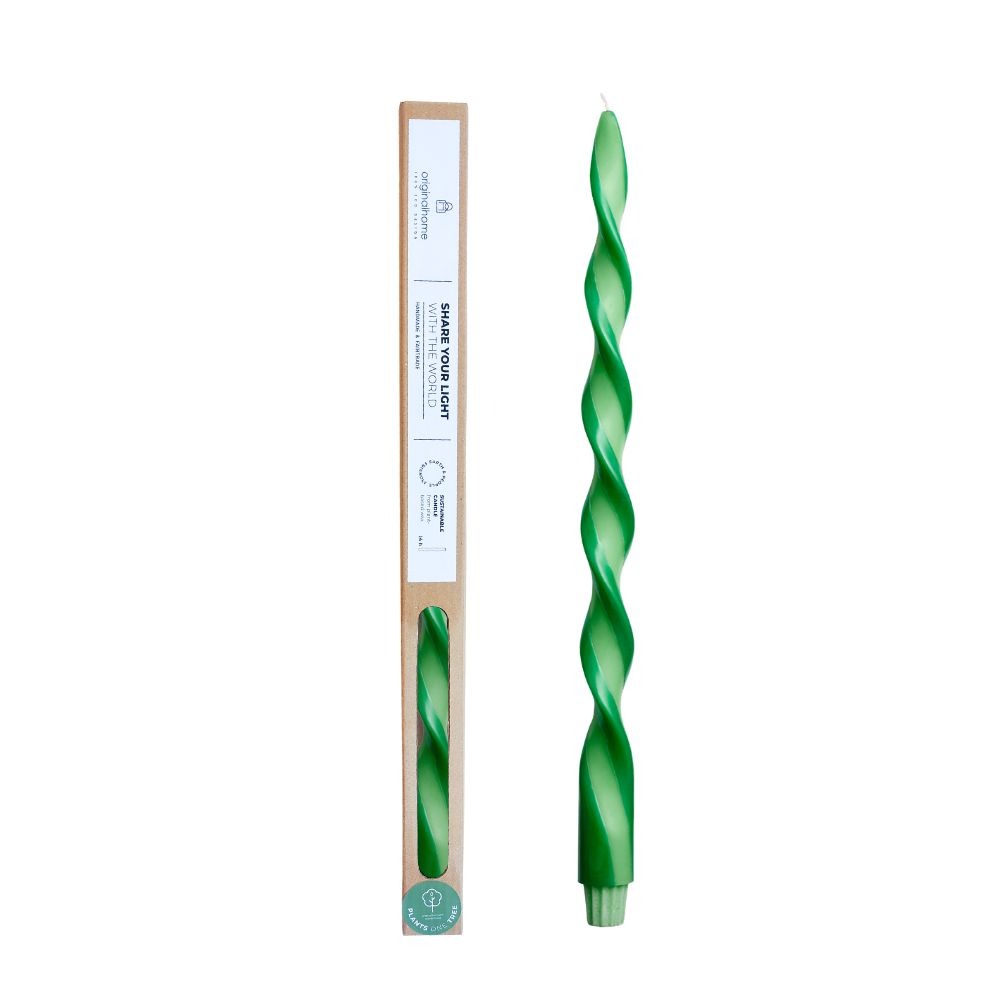 originalhome Big Duo Spiral Candle – Apple – 40 cm