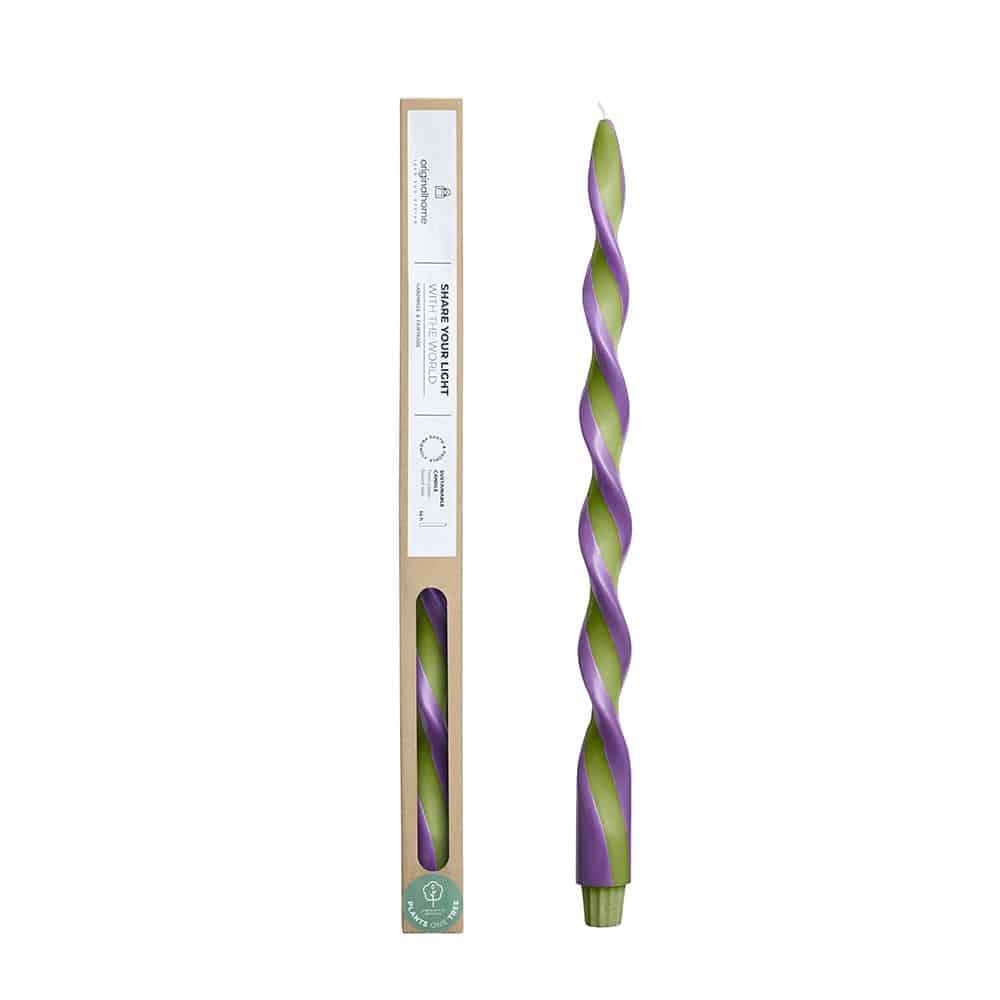 originalhome Big Duo Spiral Candle – Fig – 40 cm
