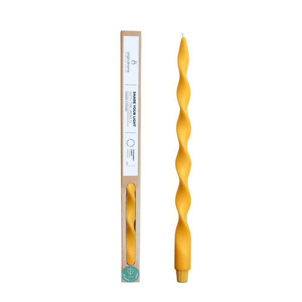 originalhome Big Lazy Spiral Candle – Honey – 40 cm