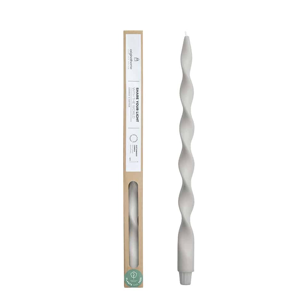originalhome Big Lazy Spiral Candle – L. Grey – 40 cm
