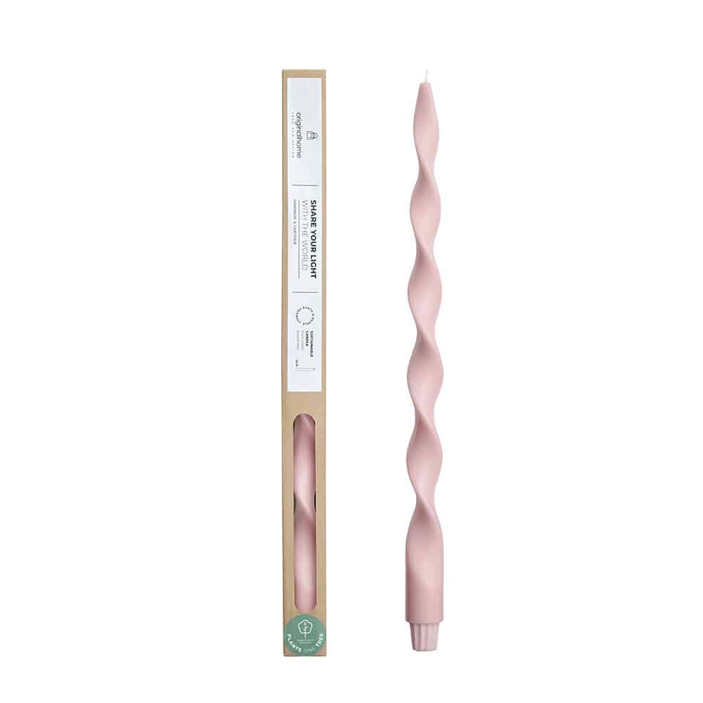 originalhome Big Lazy Spiral Candle – L. Pink- 40 cm