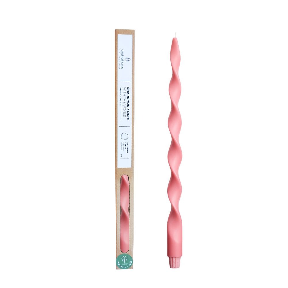 originalhome Big Lazy Spiral Candle – Pink – 40 cm