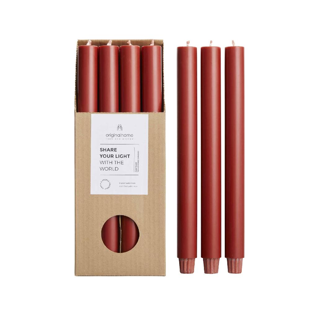 originalhome Candle Long Warm Red