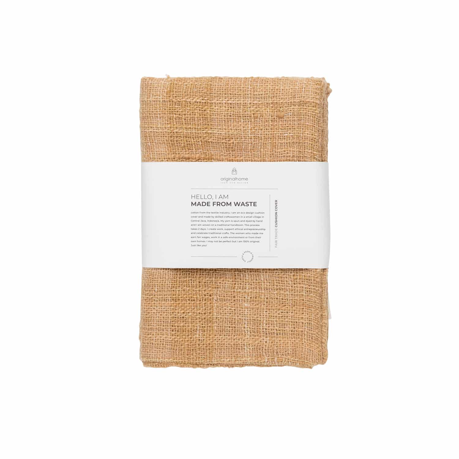 Originalhome Cushion Waste Cotton – Beige (60×60)