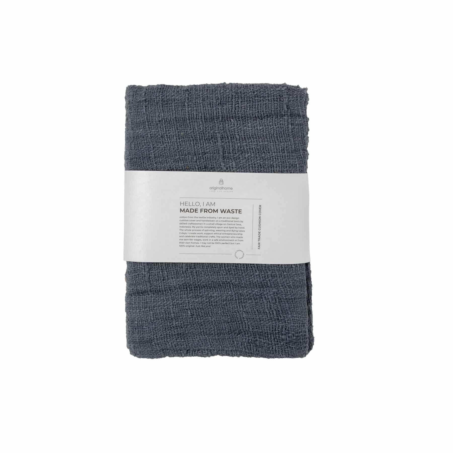 Originalhome Cushion Waste Cotton – Dark Grey (40×60)