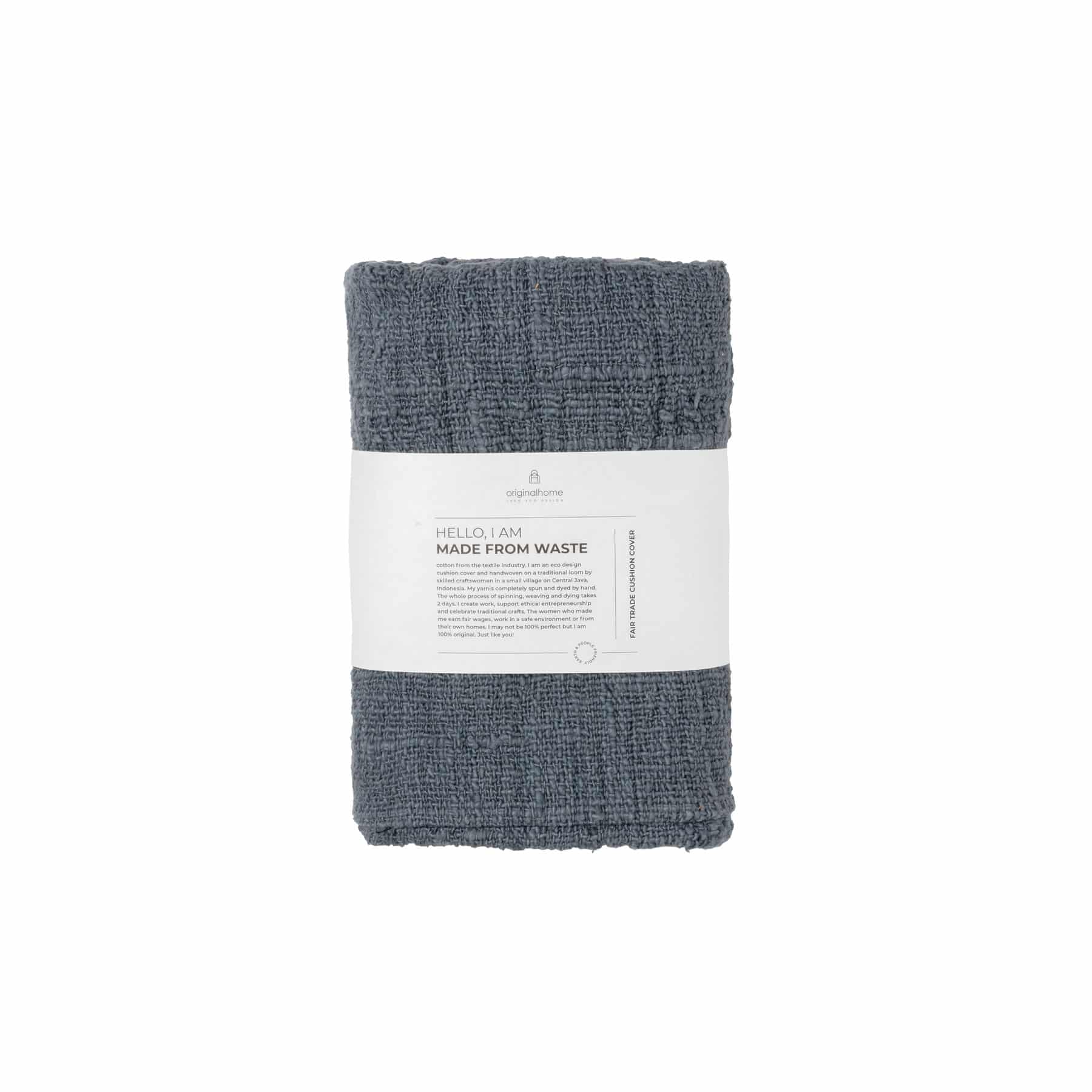 Originalhome Cushion Waste Cotton – Dark Grey (50×50)