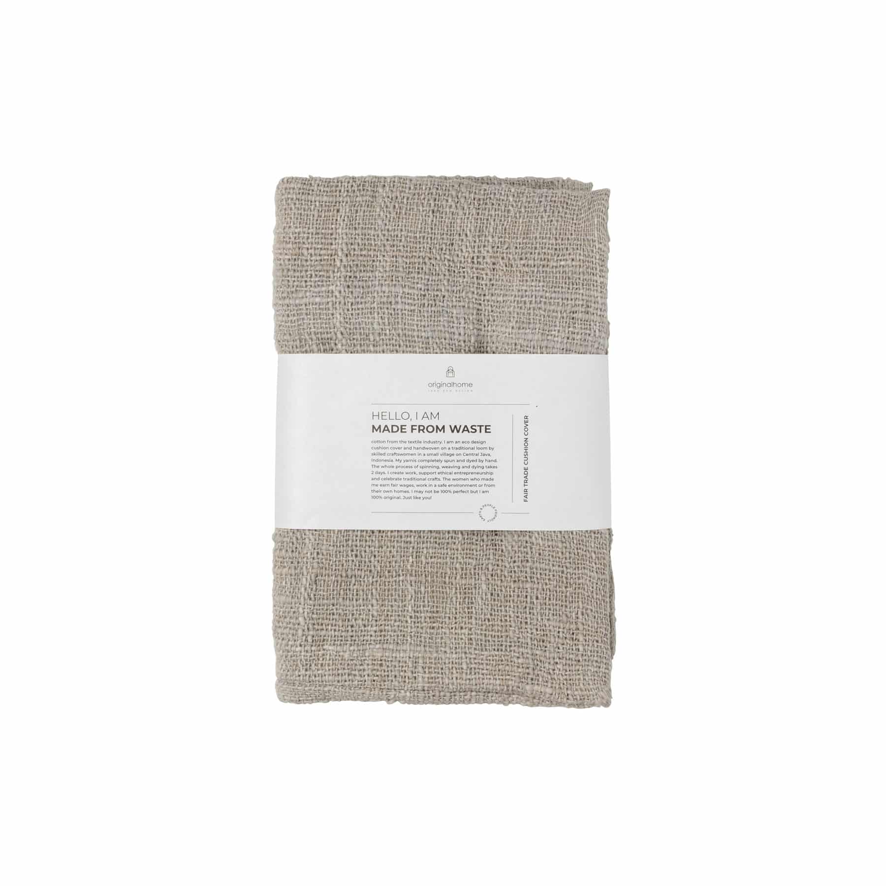 Originalhome Cushion Waste Cotton – Light Grey (40×60)