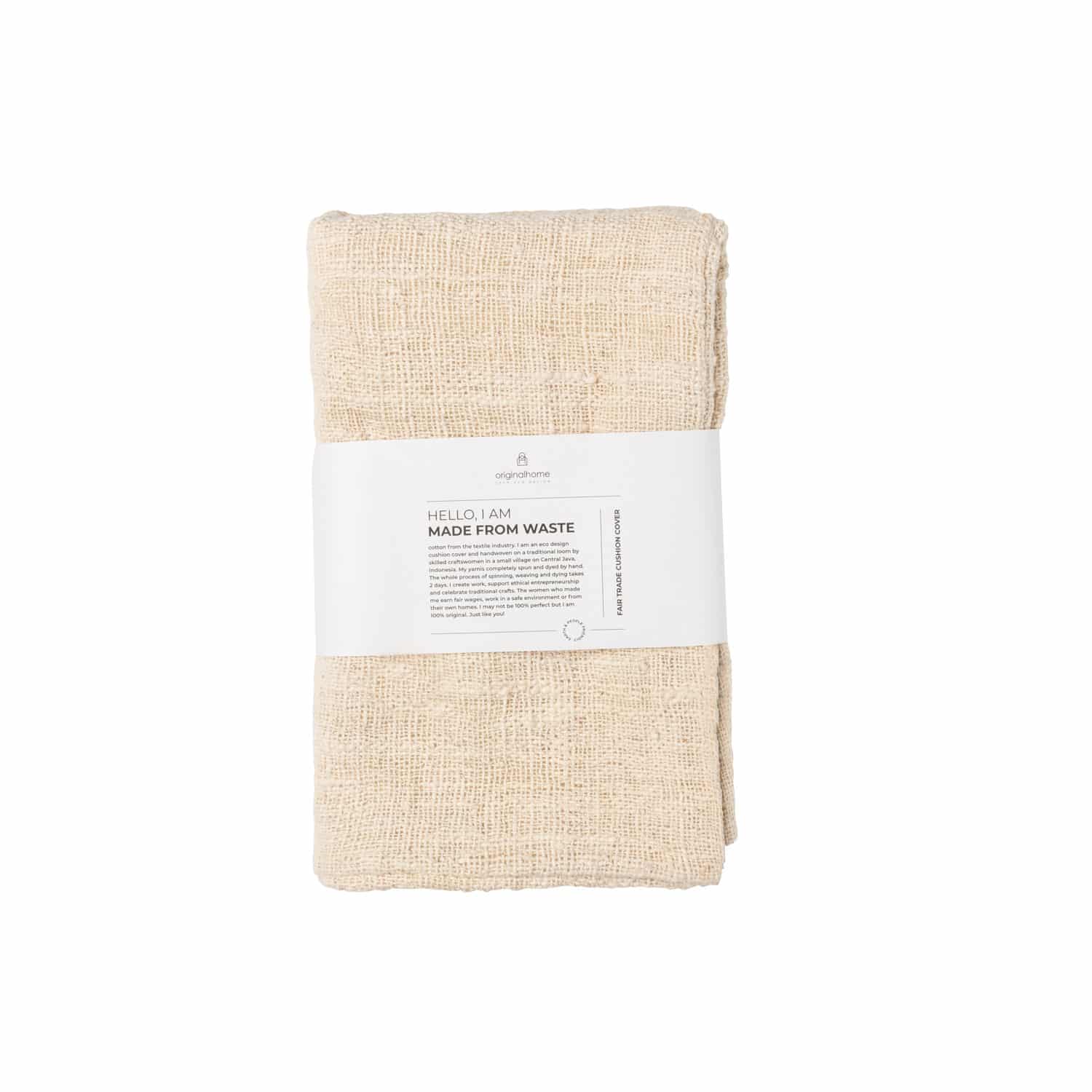 Originalhome Cushion Waste Cotton – Off White (40×60)