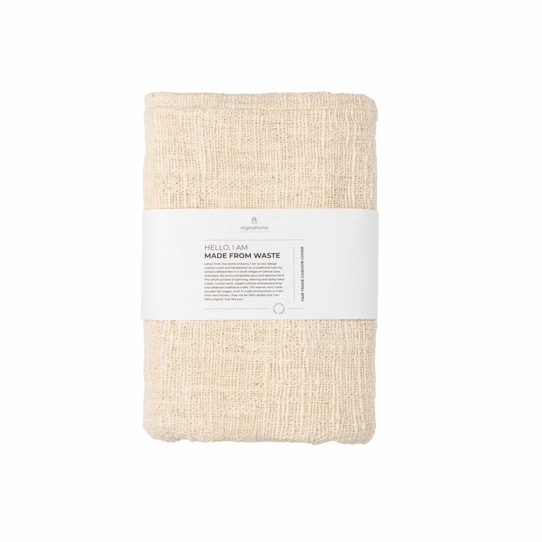 Originalhome Cushion Waste Cotton – Off White (60×60)