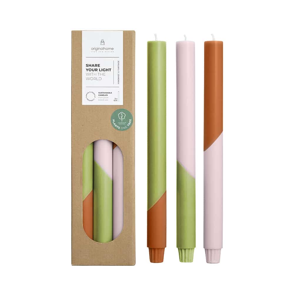 originalhome Diagonal Candles Joy – S/3