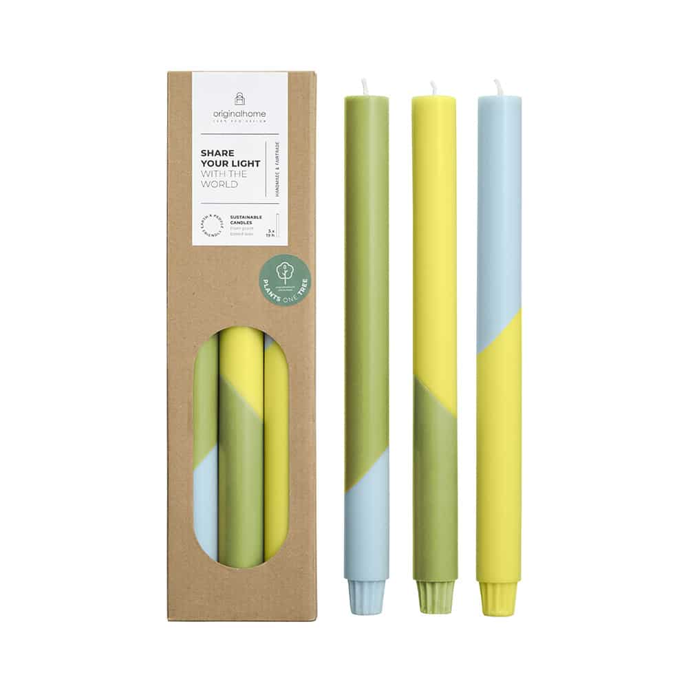 originalhome Diagonal Candles Sunny Day – S/3