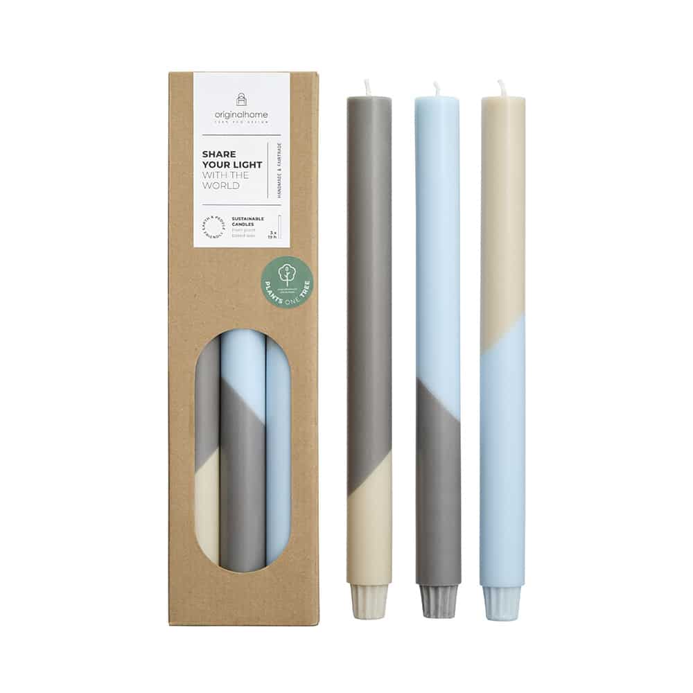 originalhome Diagonal Candles Winter – S/3