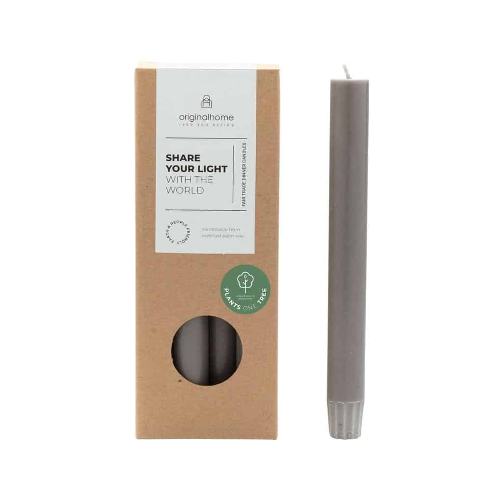 originalhome Dinner Candles Dark Grey