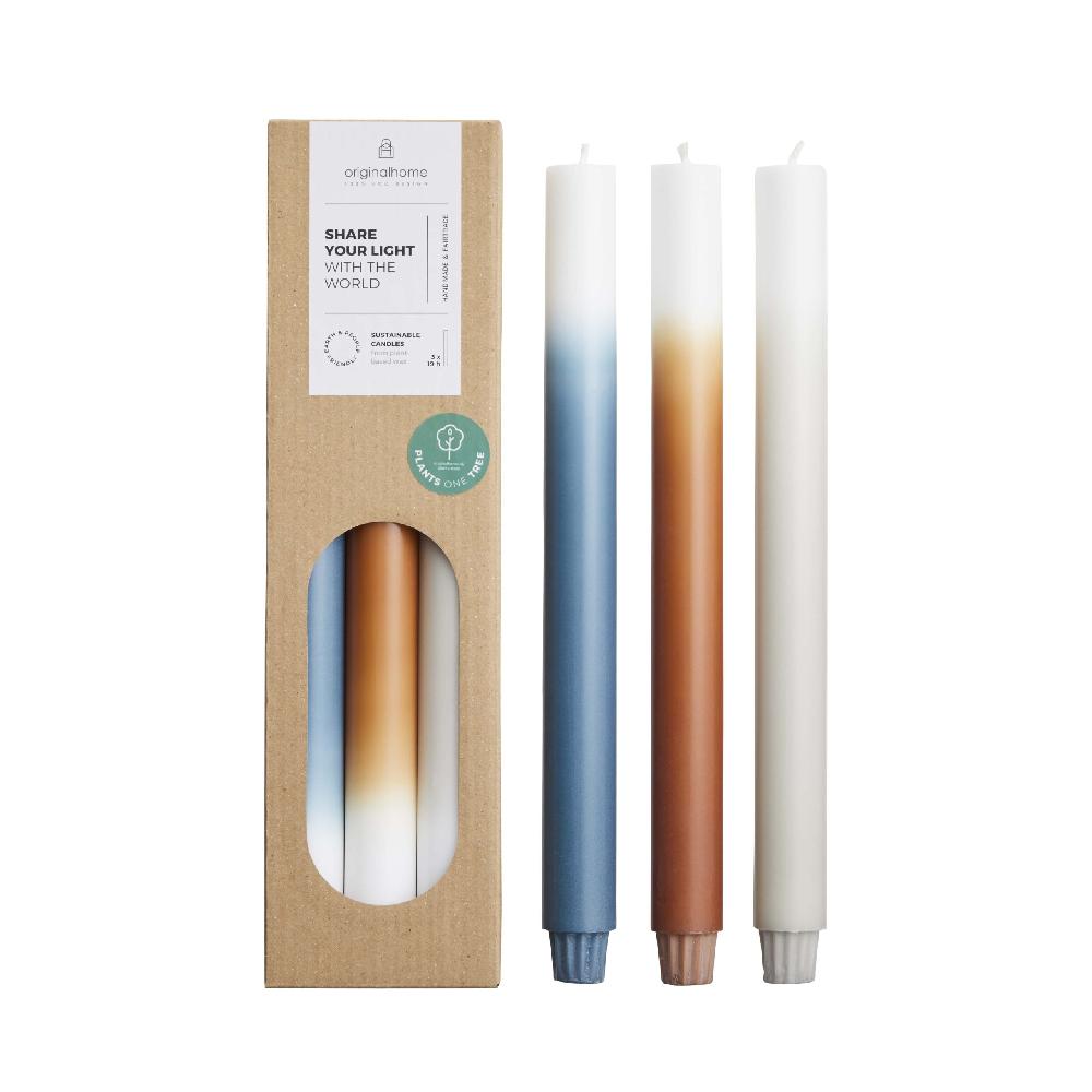 originalhome Gradient Candles Clean Ocean – S/3