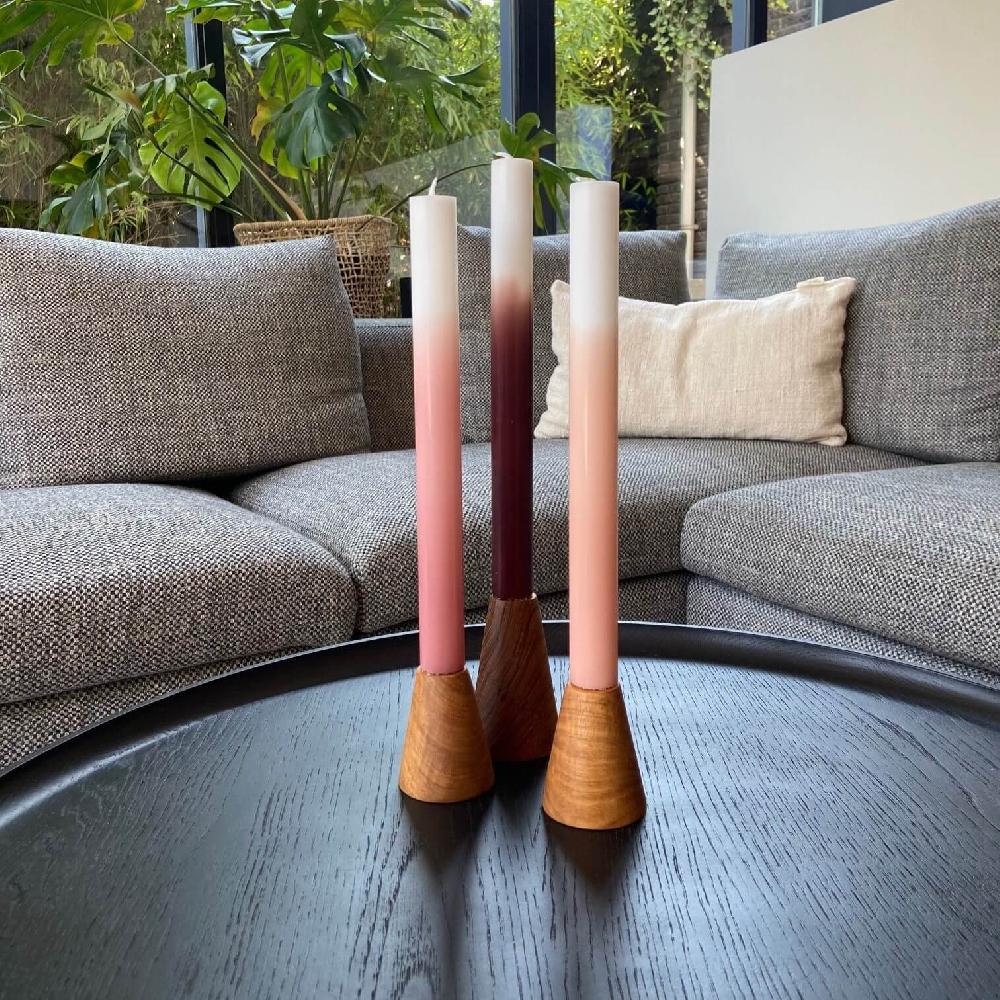 Originalhome Gradient Candles Dusty Rose – S/3
