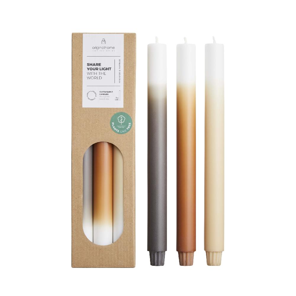 originalhome Gradient Candles Pine Apple – S/3