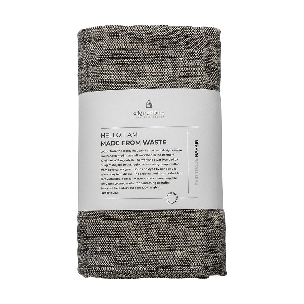 Originalhome Khadi Table Napkin Black 4x (44×44)