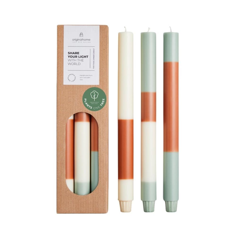 originalhome Layered Candles Pine Tree S/3