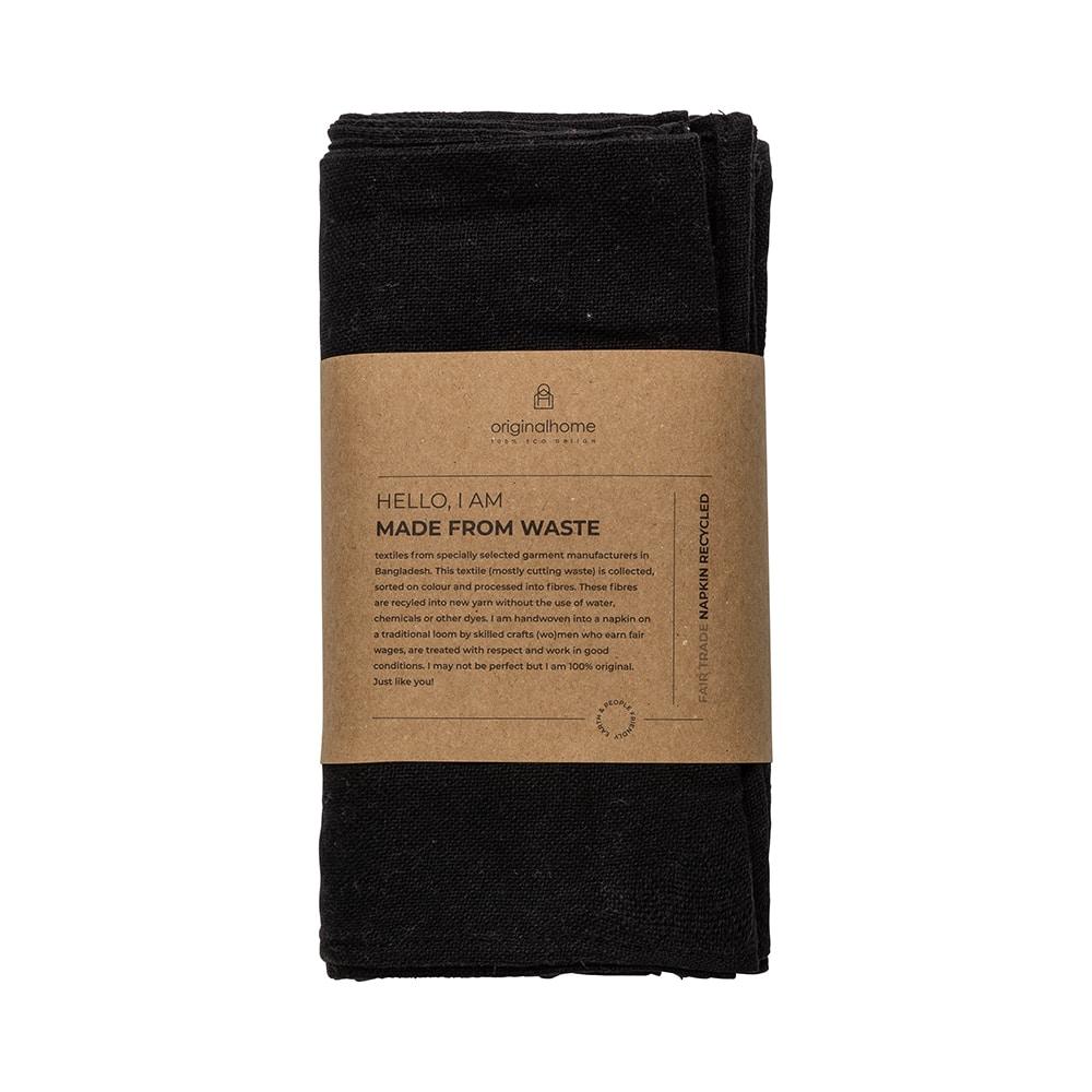 Originalhome Napkin Recycled Black – S/4