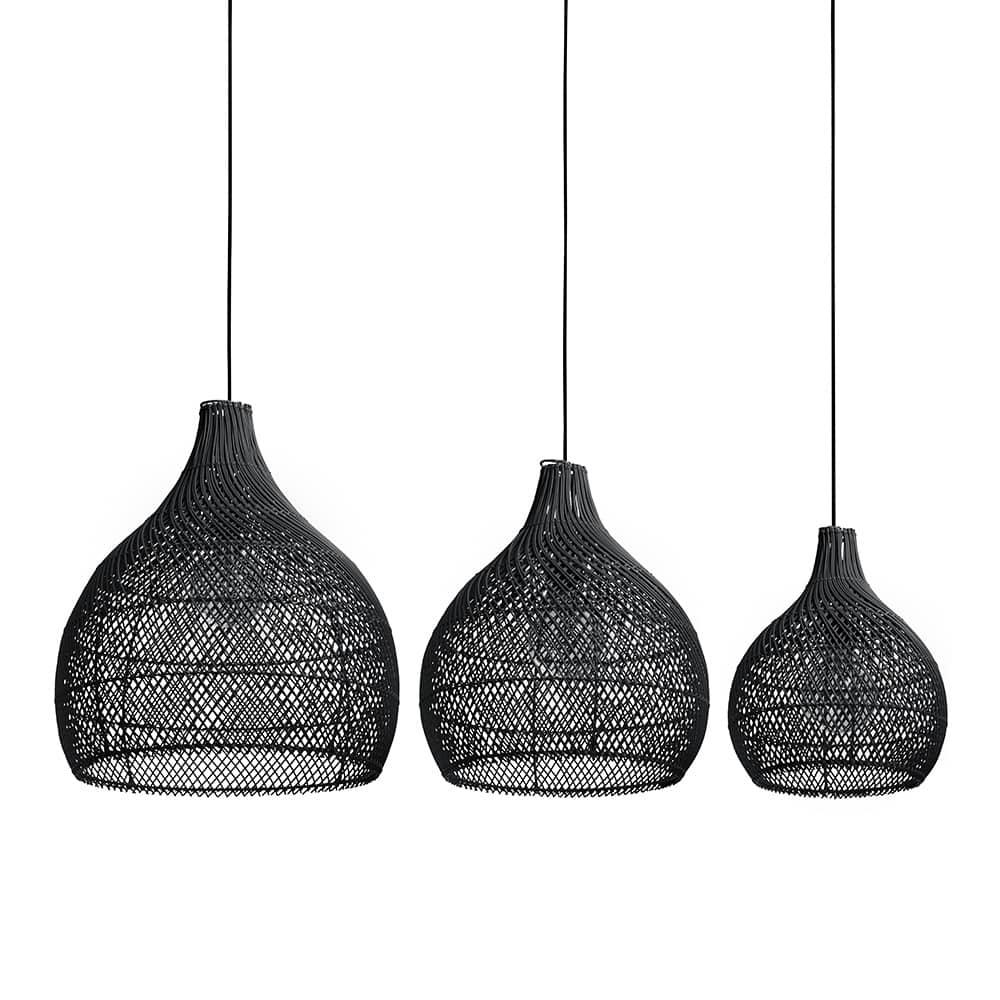 Originalhome Recycled Lampshade Bawang Black – S/3