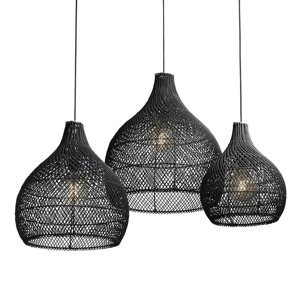 originalhome Recycled Lampshade Bawang Black – S/3