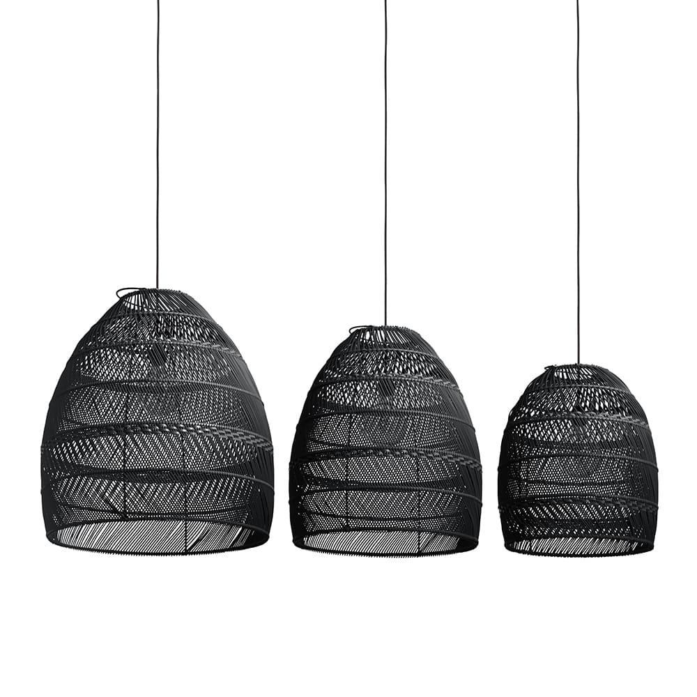 Originalhome Recycled Lampshade Moon Black – S/3