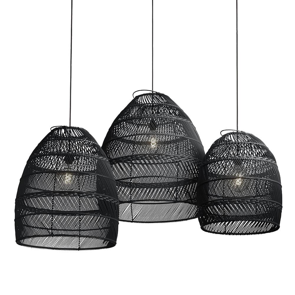 originalhome Recycled Lampshade Moon Black – S/3