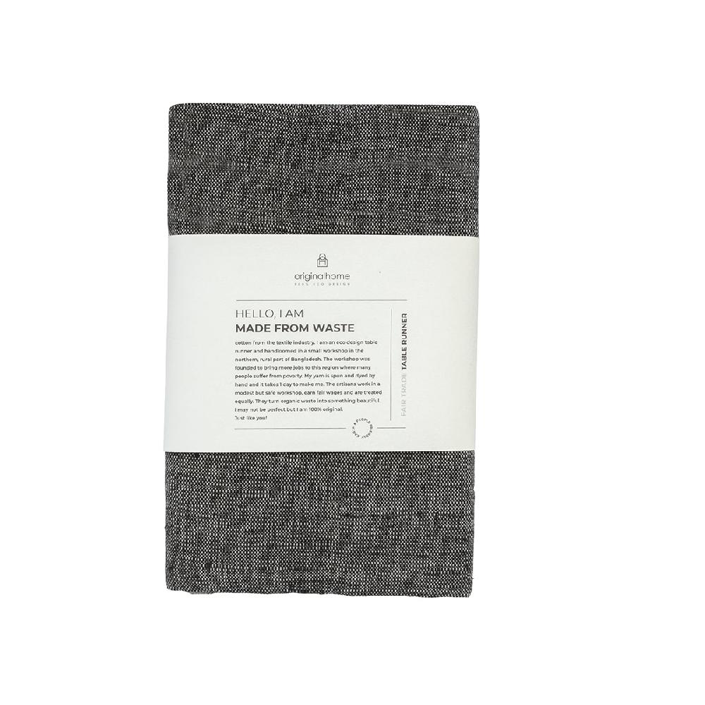 Originalhome Table Runner Khadi Black (140×44)