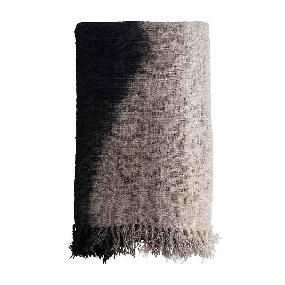 originalhome Throw Waste Cotton – Gradient Black