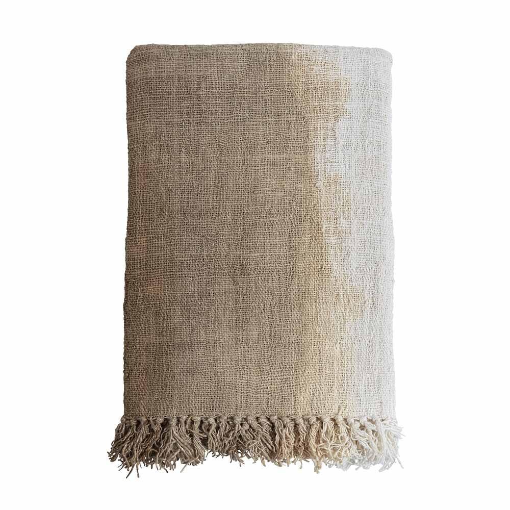 originalhome Throw Waste Cotton – Gradient Brown