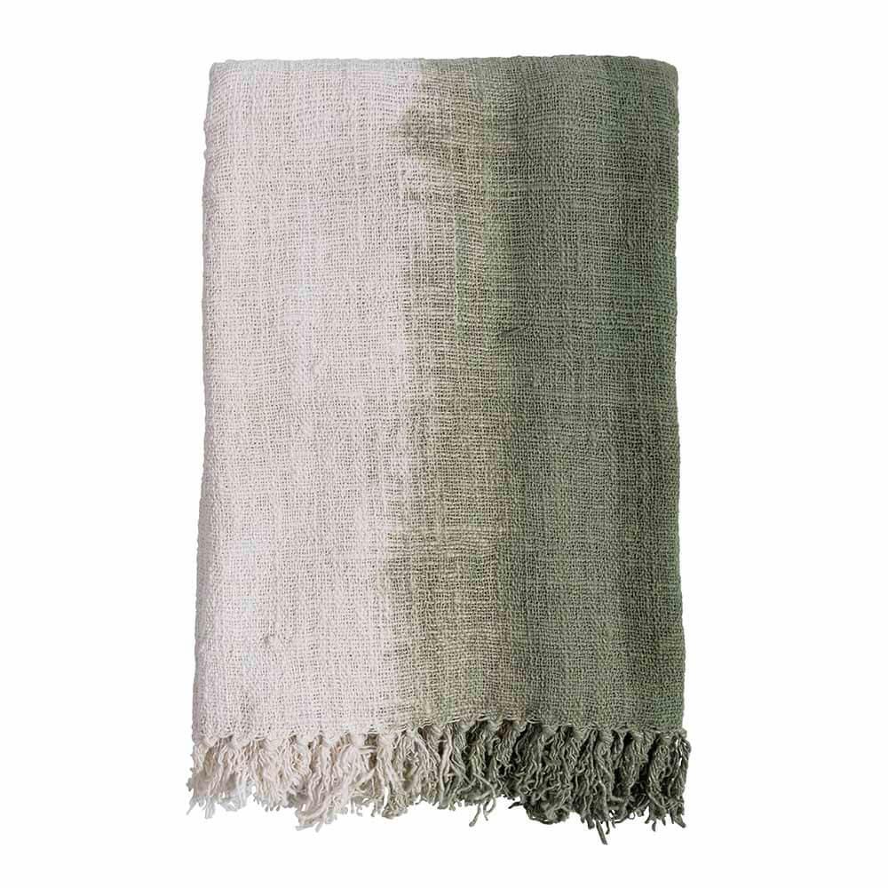 originalhome Throw Waste Cotton – Gradient Green