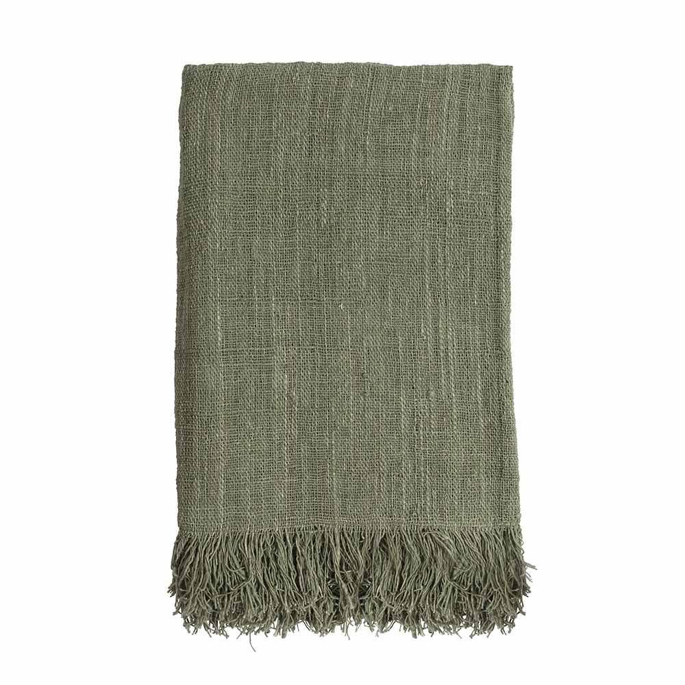 originalhome Throw Waste Cotton – Green