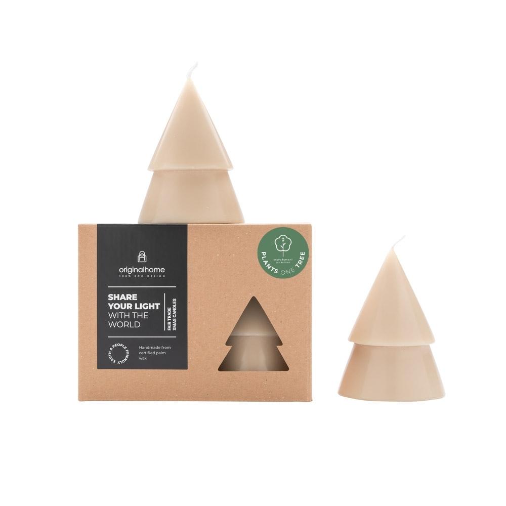 originalhome Tree Candle Beige – M S/2