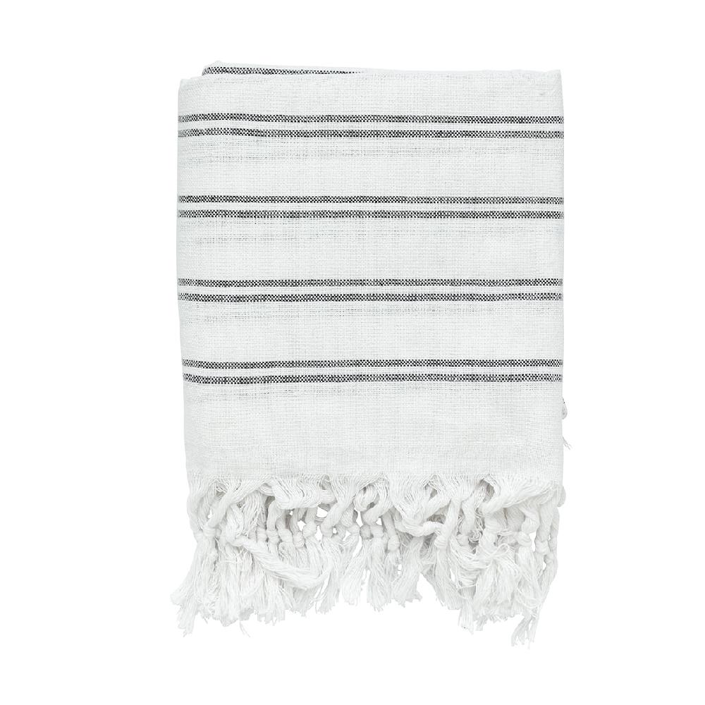 originalhome Summer Cloth Recycled – White/ Striped Black