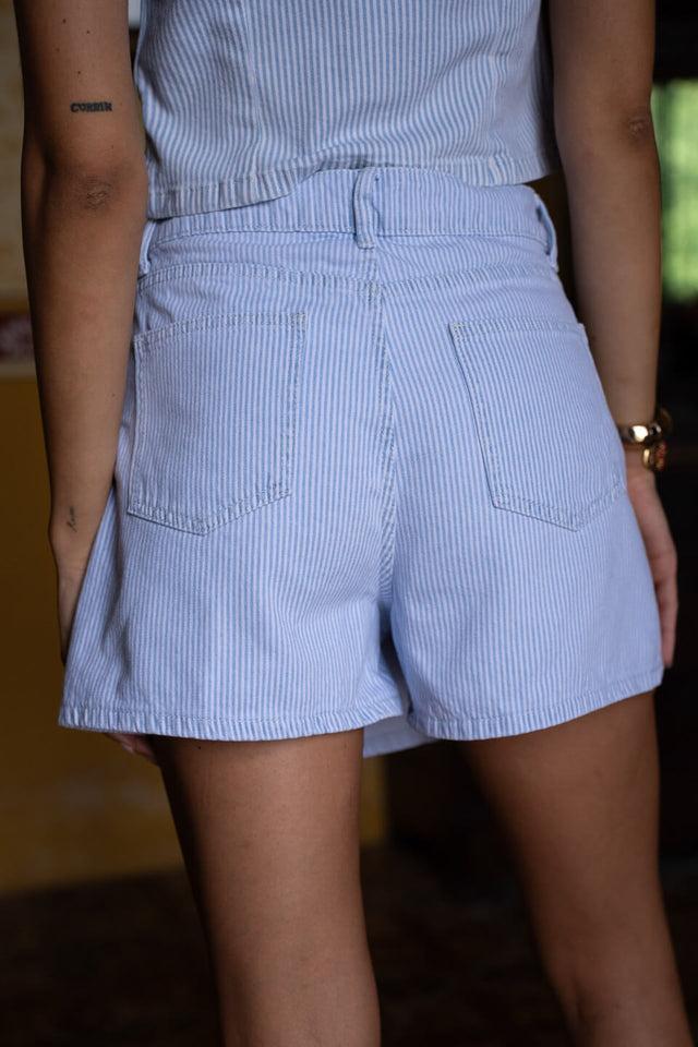 Orla Antwerp Jadene Gestreepte Denim Jeans Broekrok