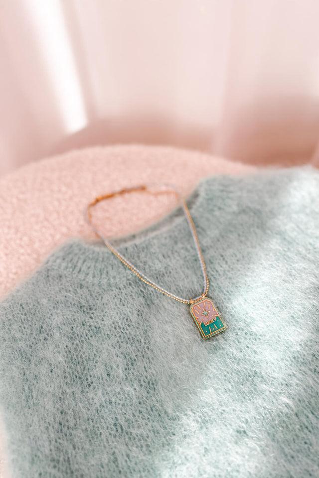 Orla Antwerp Kyla Lucky Bedel Halsketting Turquoise