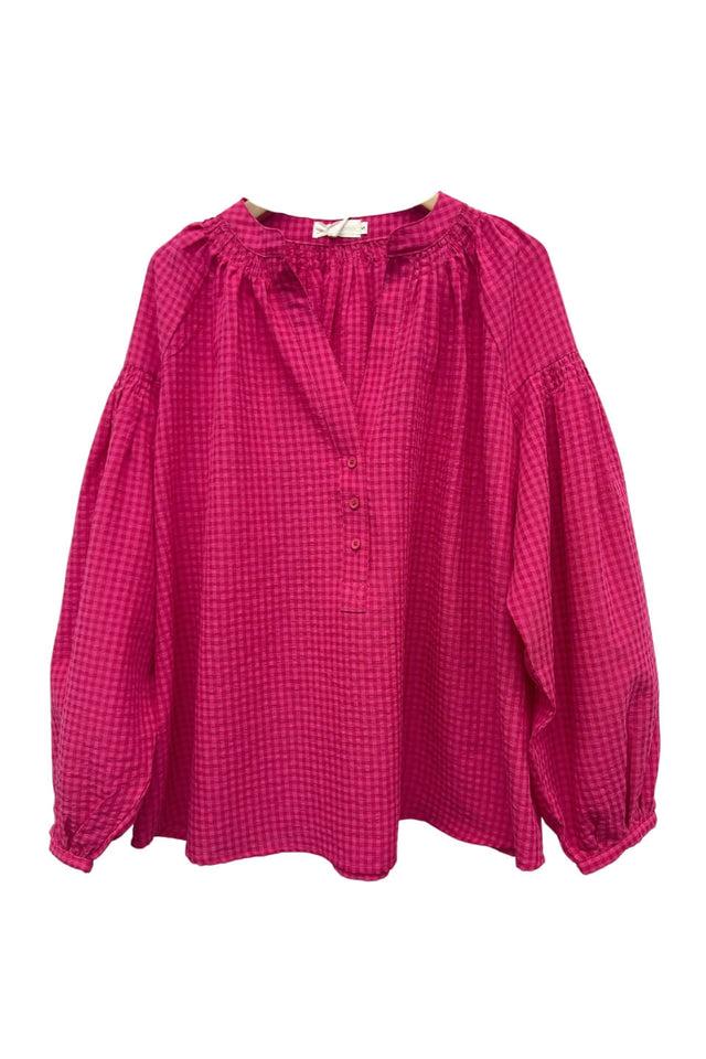 Orla Antwerp Bardot Geruite Blouse
