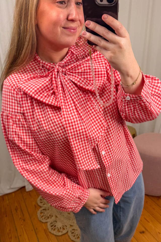 Orla Antwerp Belle Geruite Strik Blouse