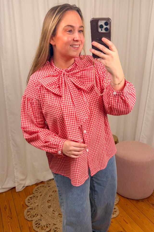 Orla Antwerp Belle Geruite Strik Blouse