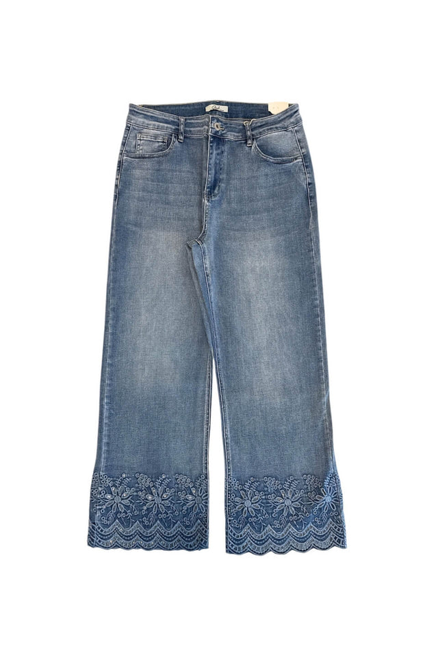 Orla Antwerp Broderie Denim Jeans Broek