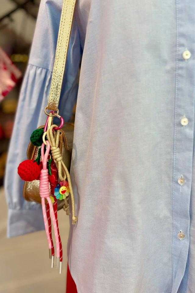 Orla Antwerp Crochet Kers Bag Charm