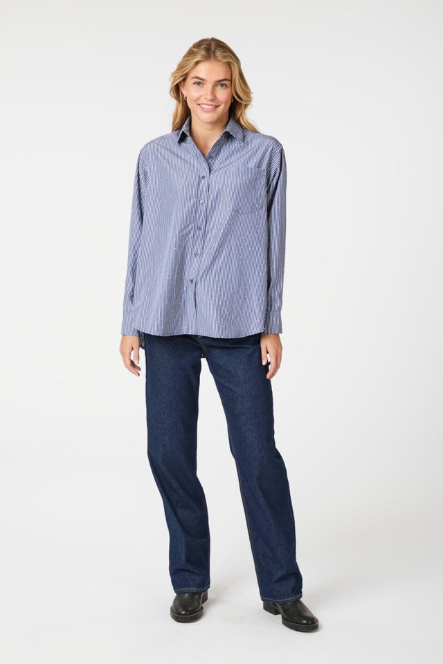 Orla Antwerp Dalma Gestreept Strass Hemd