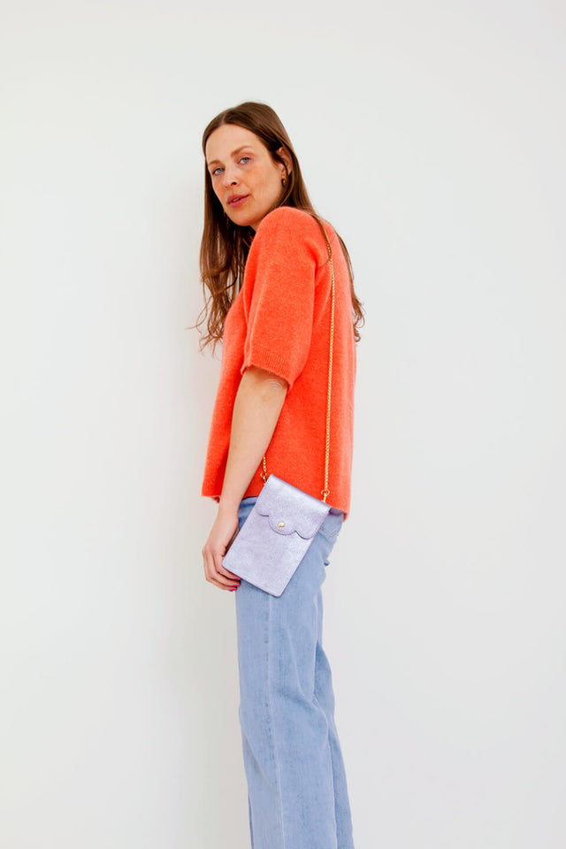 Orla Antwerp Geschulpte Metallic Telefoon Tas