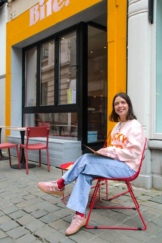 Orla Antwerp Goal Salmon Tile Sneakers