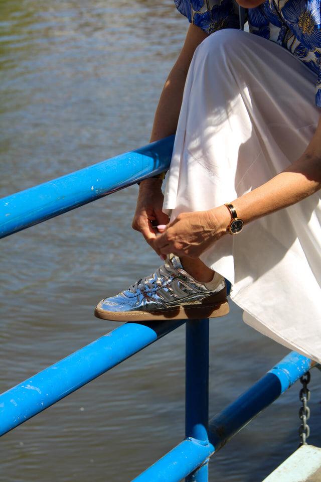 Orla Antwerp Goal Silver Mirror Sneakers