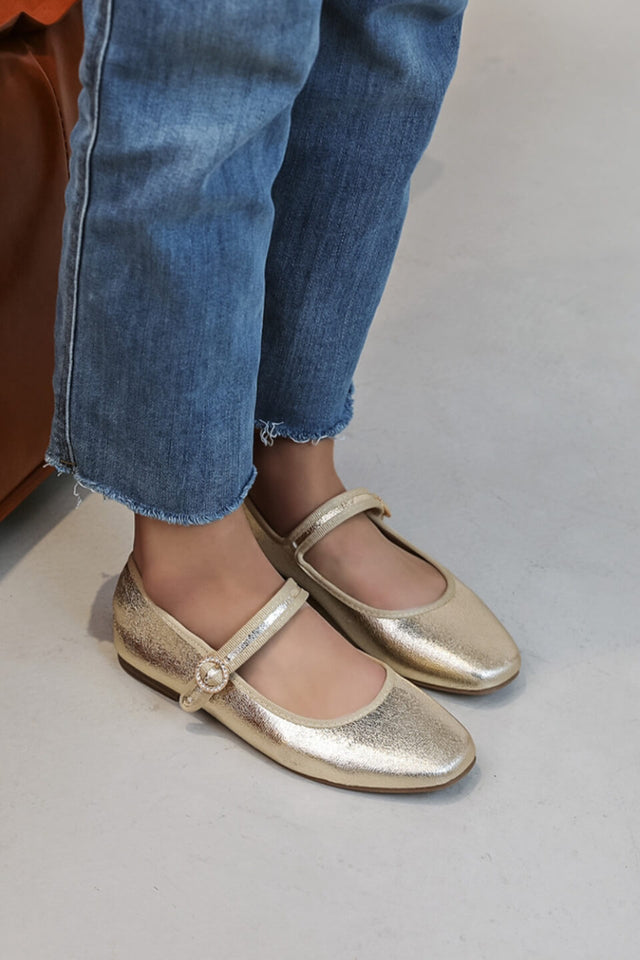 orla antwerp Gouden Strass Ballerina's