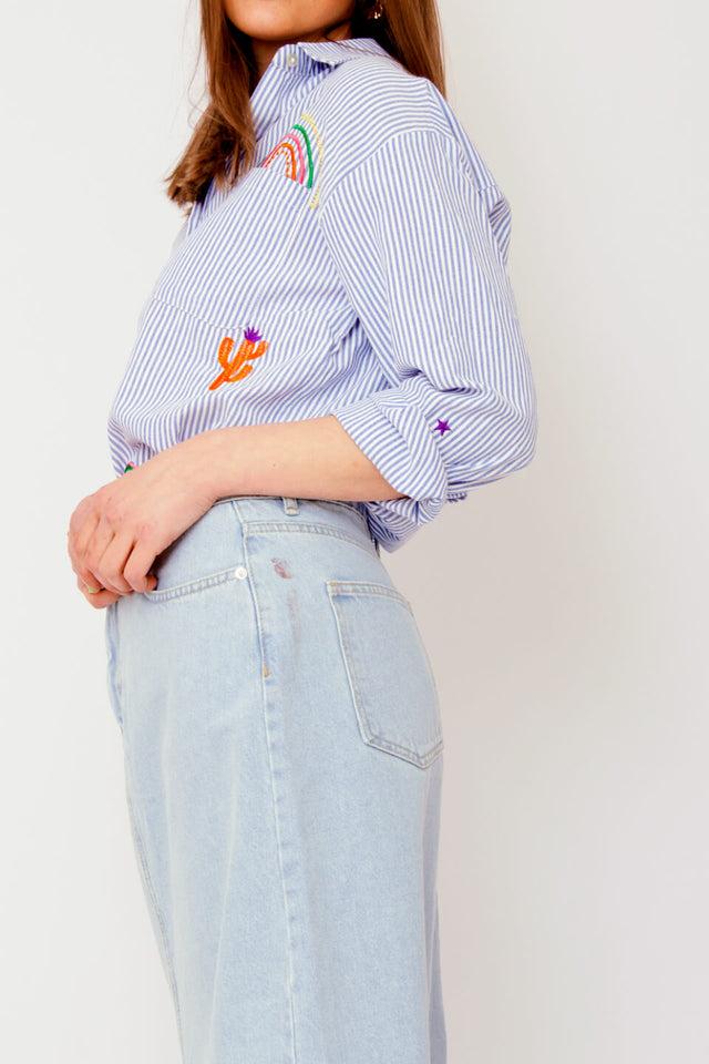 Orla Antwerp Grafisch Gestreepte Hemd Blouse