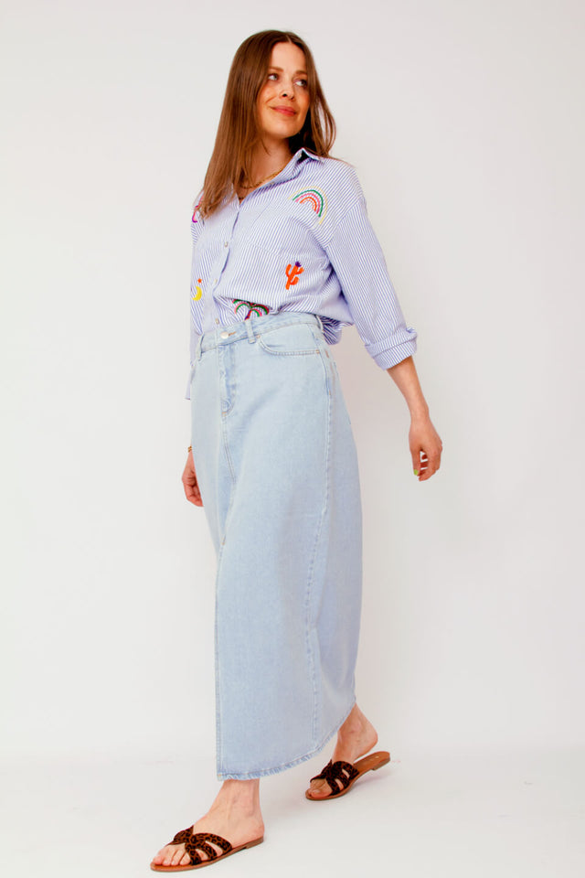 Orla Antwerp Grafisch Gestreepte Hemd Blouse